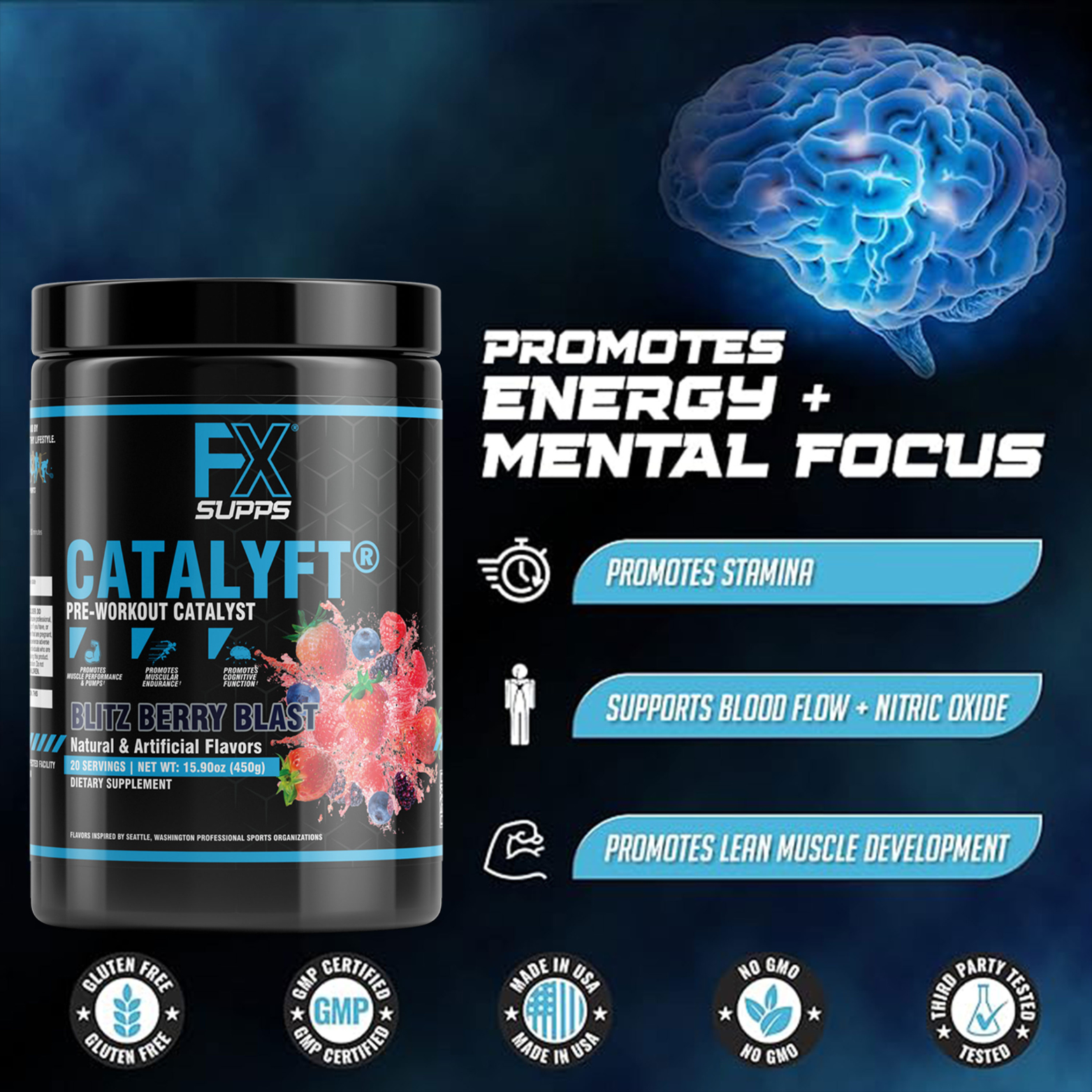 CATALYFT – High-Performance Pre-Workout for Energy, Focus & Endurance