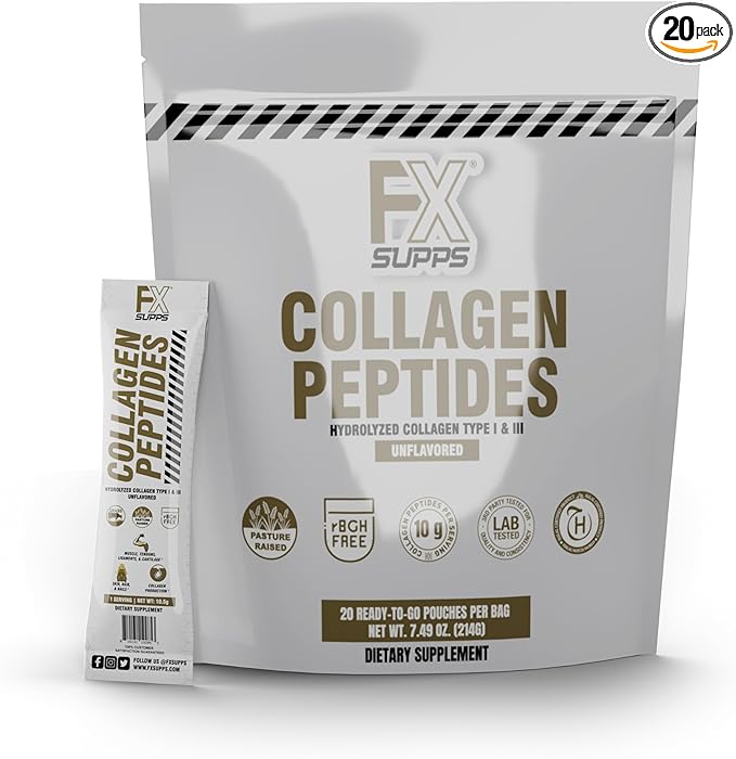 Hydrolyzed Collagen Peptides Unflavored | Grass Fed Bovine Types I &amp; III with Dermaval®, Astrion®, Biotin + Hyaluronic Acid