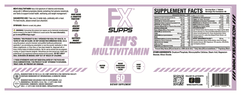 Men’s Daily Multivitamin – Energy, Immunity, Muscle Recovery – Vitamins A, C, D, Zinc, B-Complex, Probiotics - 60ct