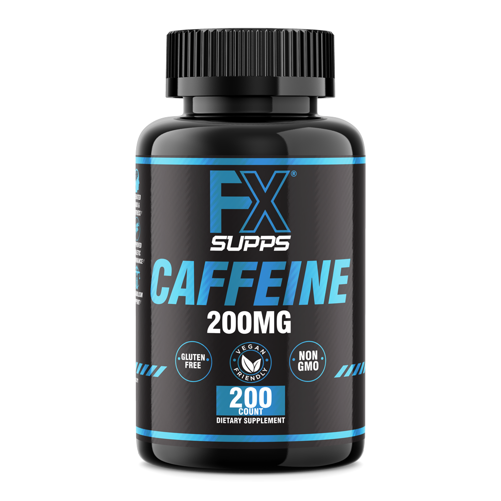 Caffeine 200mg Capsules (200 Count) | Energy, Focus & Metabolism Support