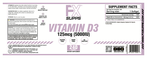 VITAMIN D3 5,000 IU (125 mcg), - Cognitive & Immune Support