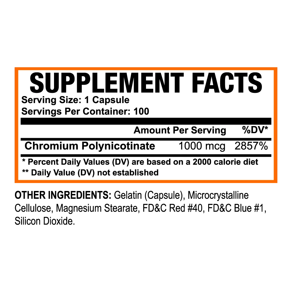 Chromium Polynicotinate 1,000mcg - 100ct | BUY WITH PRIME