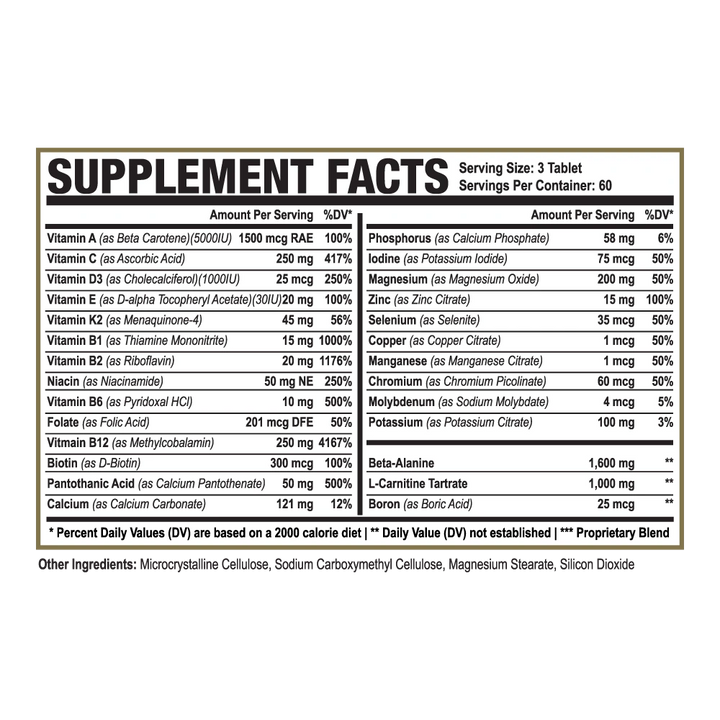 Adult Multivitamin: Performance 180CT