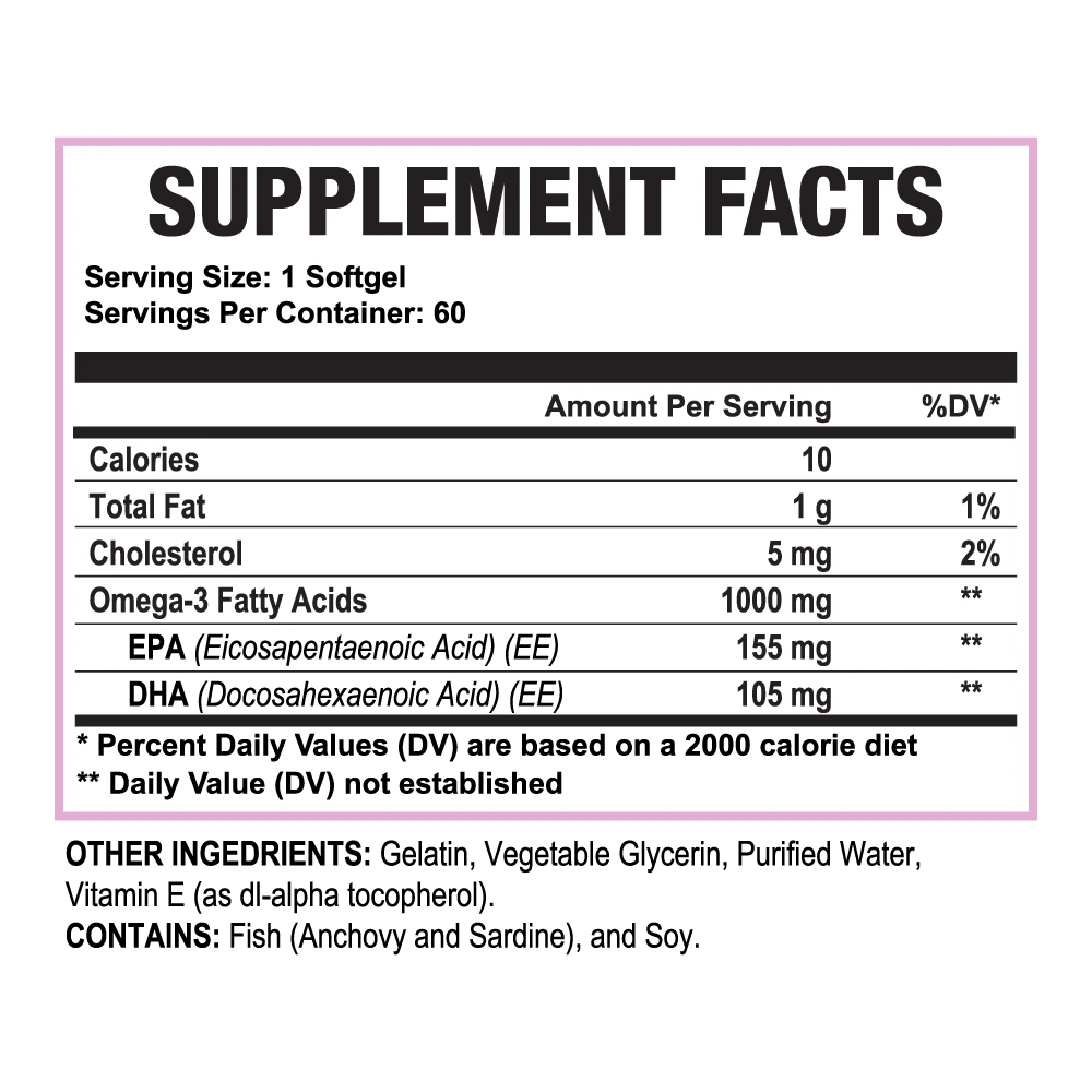 OMEGA-3 Fish Oil 60ct - Cognitive Support